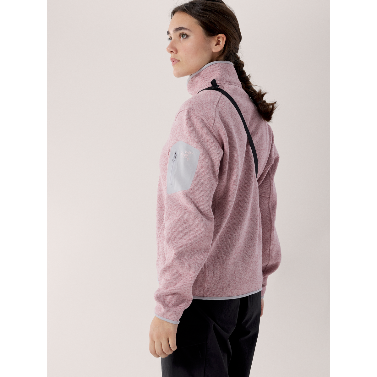 Arc'teryx Women's Covert Zip Neck in Alpine Rose Heather/Solitude