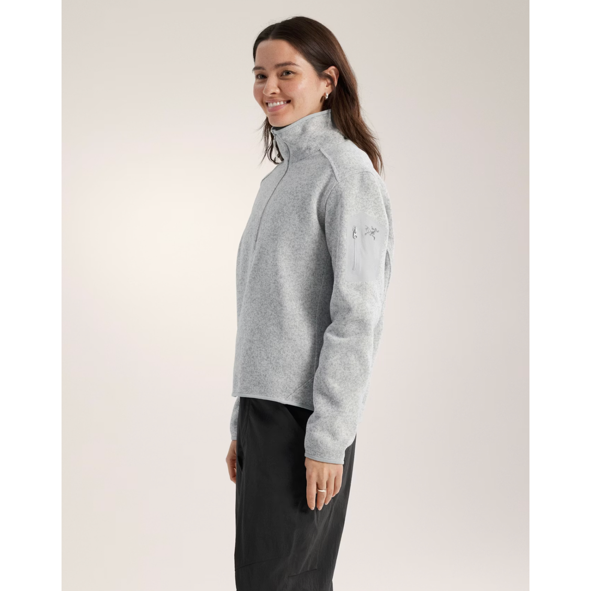 Arc'teryx Women's 1/2 Covert Zip Neck in Atmos Heather II