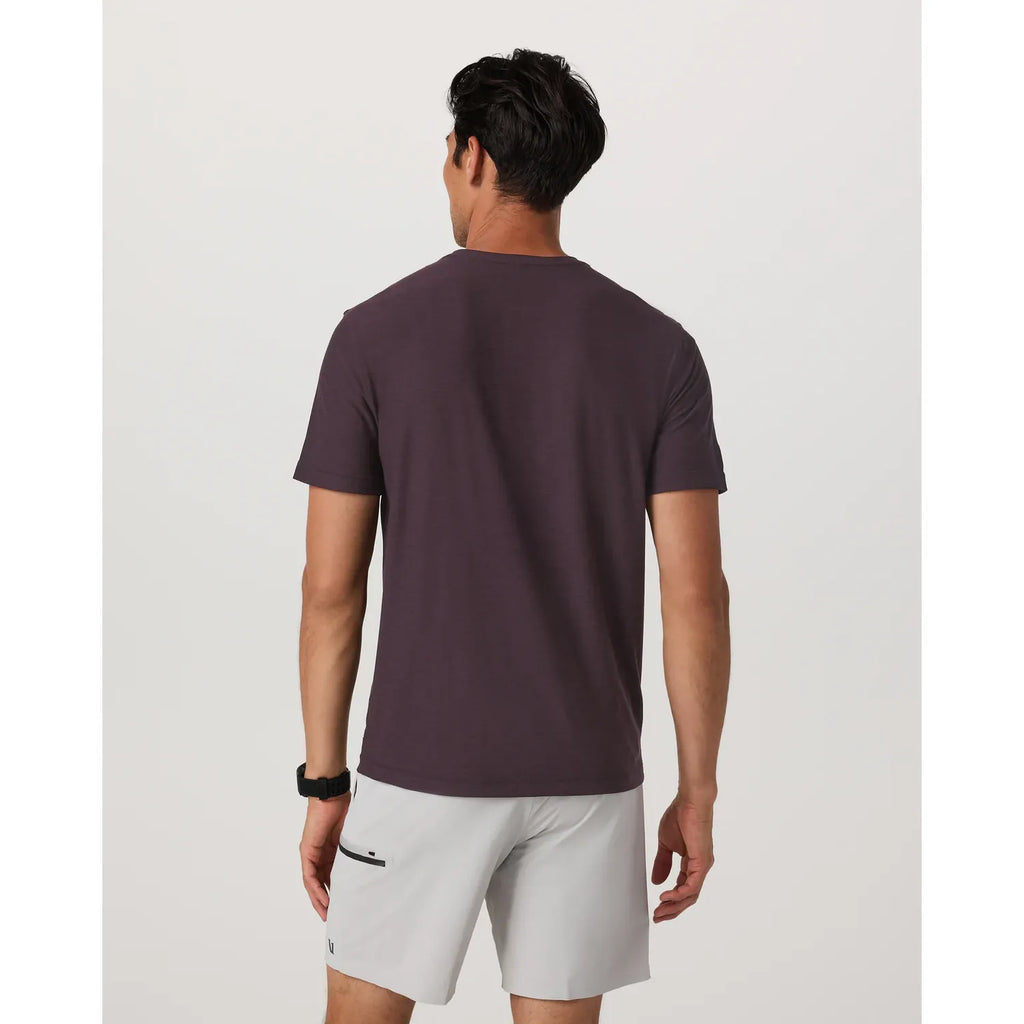Vuori Men's Strato Tech Tee in Raisin Heather