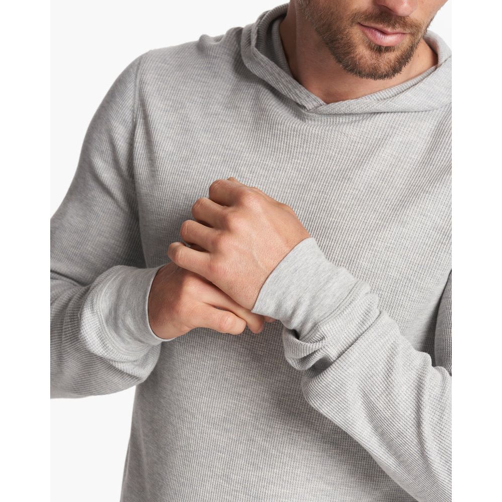 Vuori Men's Waffle Hoodie in Light Heather Grey