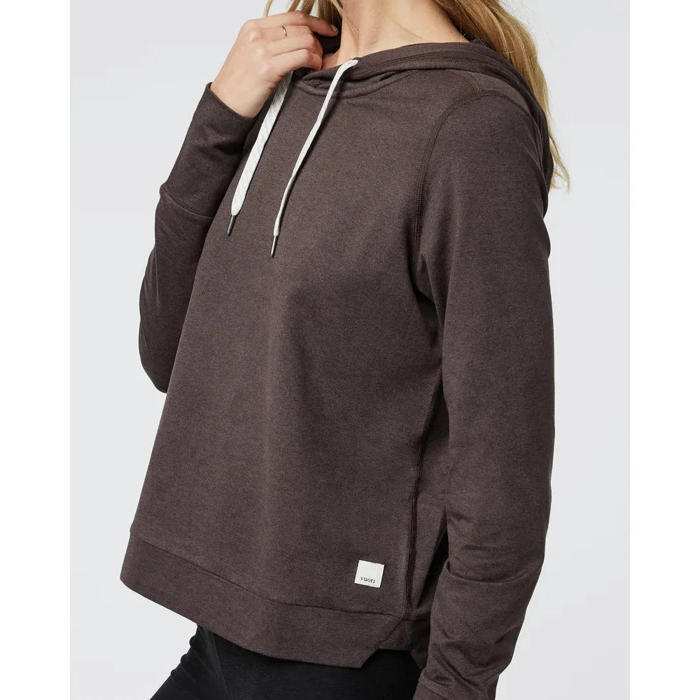 Vuori Women's Halo Essential Hoodie in Java Heather