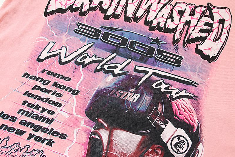 Hellstar Brainwashed 3005 World Tour Graphic T-Shirt — detail