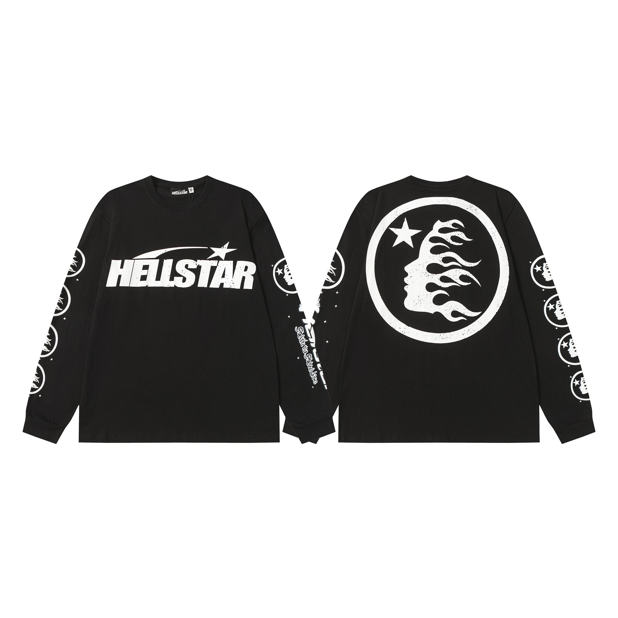 Hellstar Flaming Head Graphic Long-Sleeve T-Shirt — hero