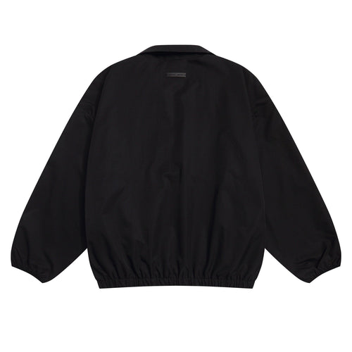 Essentials Black Half-Zip Windbreaker Jacket — back