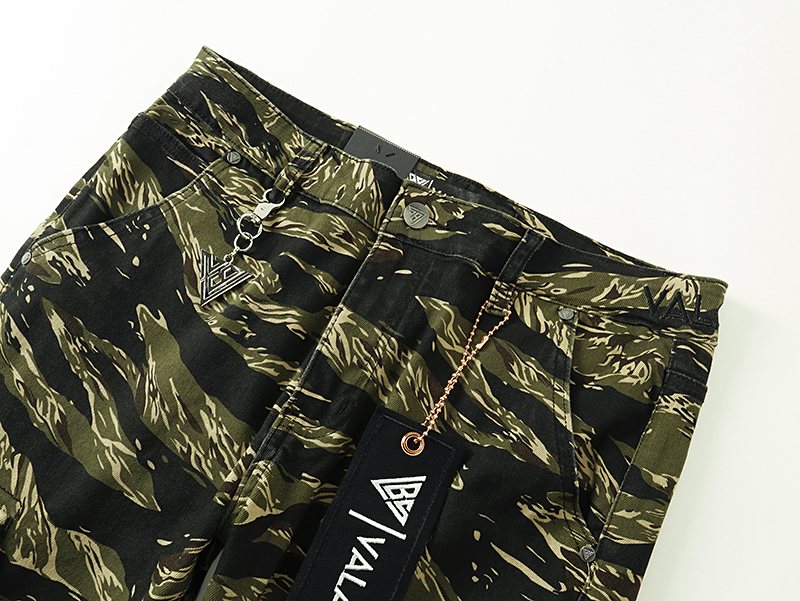 VALABASAS Olive Camo Cargo Pants — detail