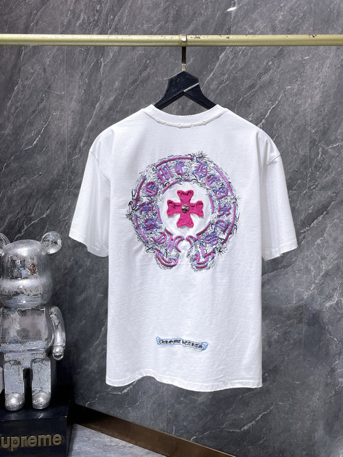 Chrome Hearts Horseshoe Cross Embroidered T-Shirt — back