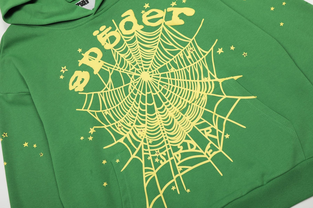 Sp5der Spiderweb Graphic Hoodie & Sweatpants Set — detail