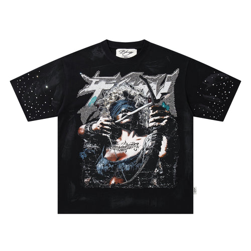 BKYS Revival Rhinestone Portrait Graphic T-Shirt — hero